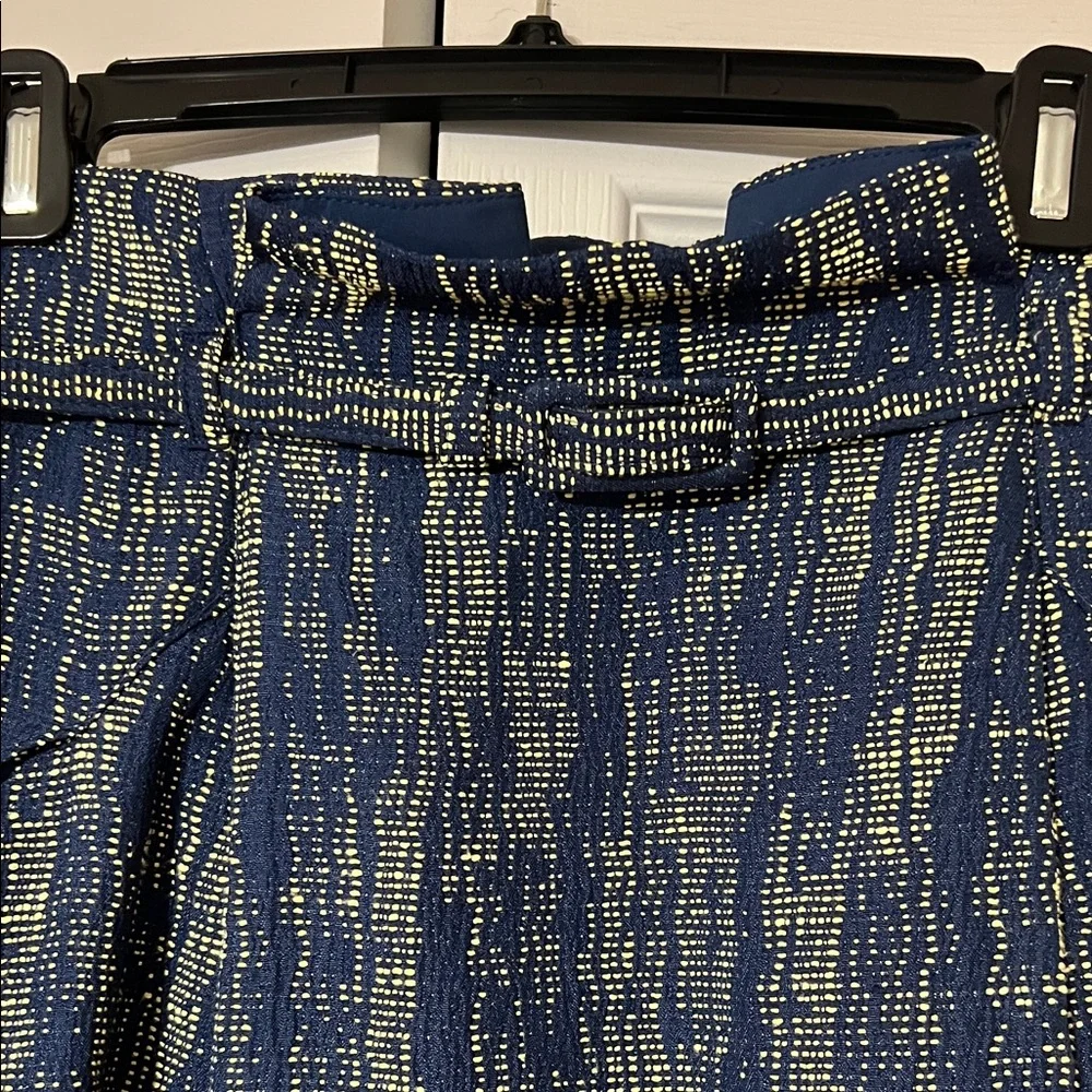 NY&Co Blue High-Waist Textured Skirt – Belt & Pockets, Size 4 - Picture 4 of 9